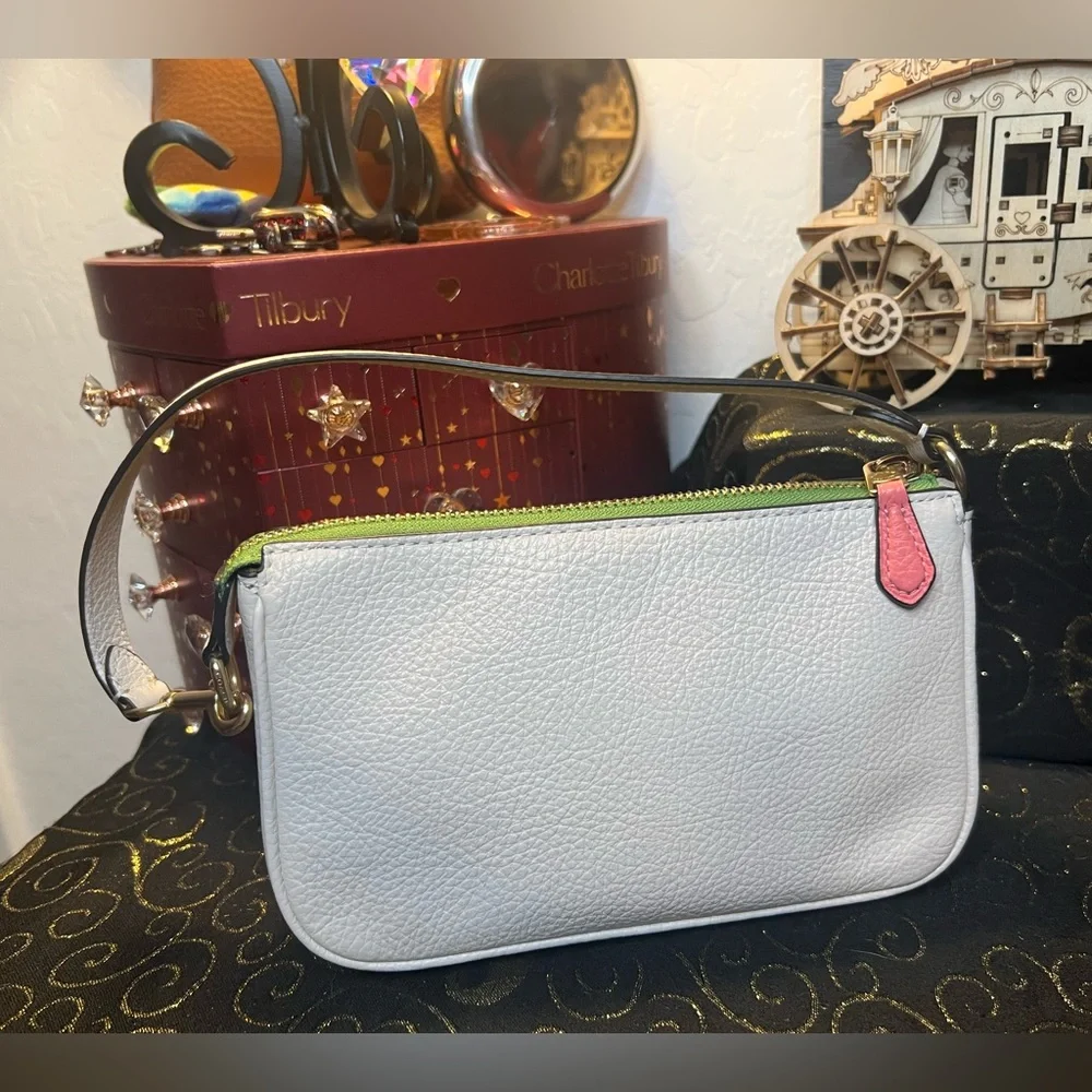 Coach White Color Block Nolita Shoulder Bag with Rainbow Pride Logo